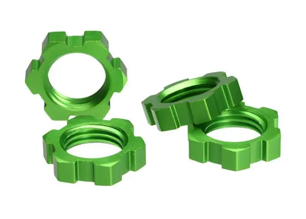Traxxas 17Mm Wheel Nuts Splined Green Aluminium 4Pcs - 5353A 1