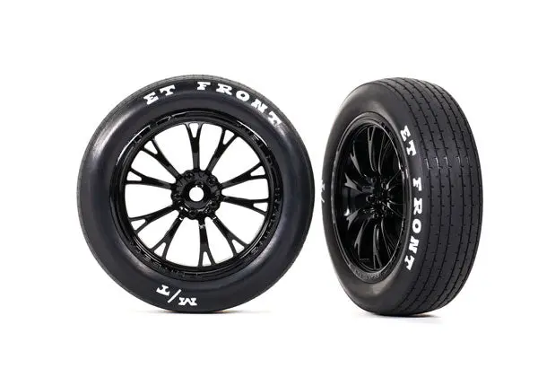 Traxxas Fr Mickey Thompson Et Tyres On Black Gloss Wheels Suit Drag Slash 2Pcs - 9474 1