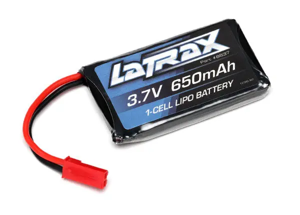 Traxxas Latrax 650Mah 3.7V Lipo Battery W/ Red Jst - 6637 1