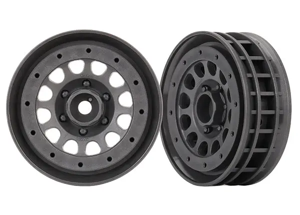 Traxxas Method 105 1.9In Race Wheels Charcoal Grey No Beadlocks 2Pcs - 8173A 1