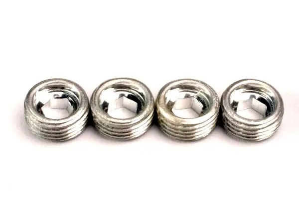 Traxxas Pivot Ball Retainer Caps Silver Aluminium 4Pcs - 4934 1
