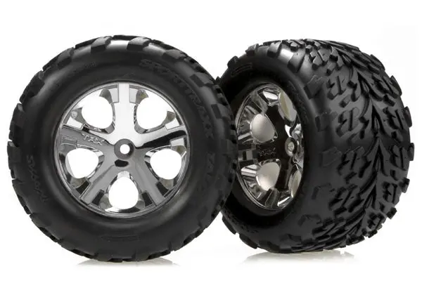 Traxxas Talon Tyres On All Star 2.8In Chrome Wheels Suit Electric Fr 2Pcs  - 3669 1