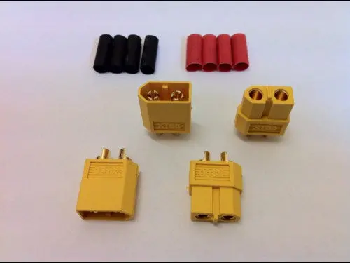 Xt60 Connector Set With Heat Shrink - Pack Of 2 Pairs 1