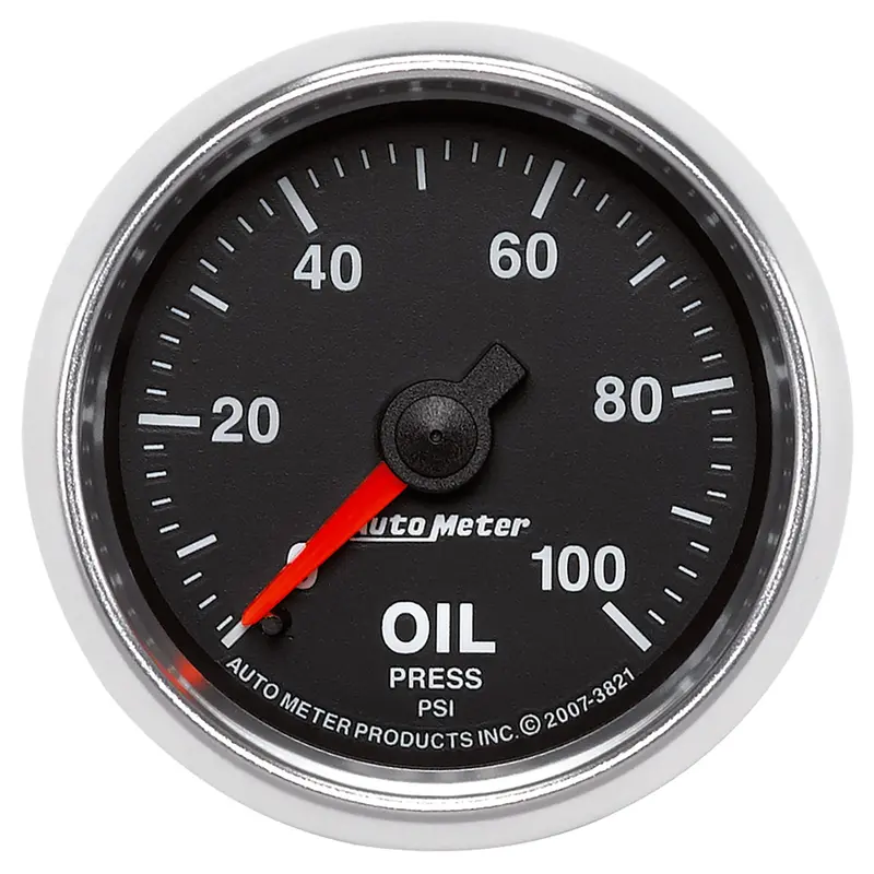 Autometer Mechanical Oil Pressure Gauge – 2-1/16 Inch Dial, 0–100 Psi Range 1