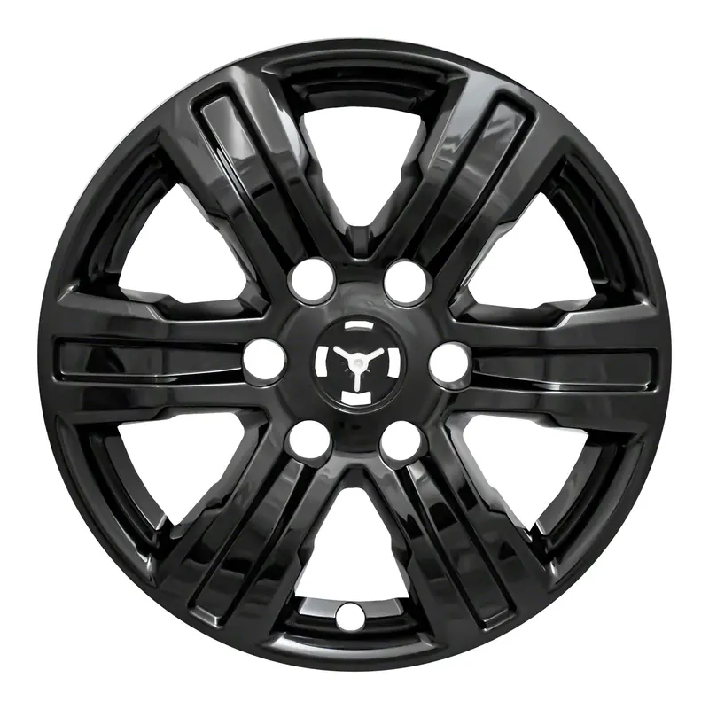 Coast To Coast Iwcimp439Blk 17" Gloss Black 6-Spoke Plastic Wheel Set (4-Pack) 1