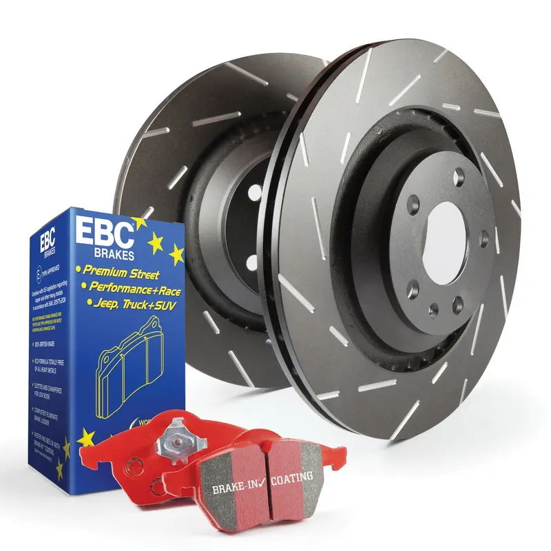 Ebc Brakes S4Kf1641 High-Performance Brake Kit – Redstuff Pads + Usr Drilled Rotors 1