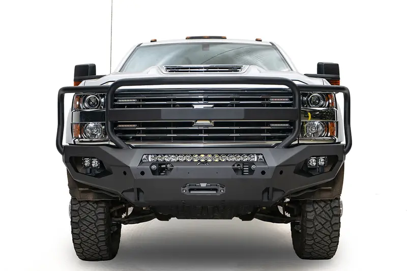 Fab Fours Matrix Front Bumper With Full Guard – Bare Steel (Ch15-X2750-B) 1
