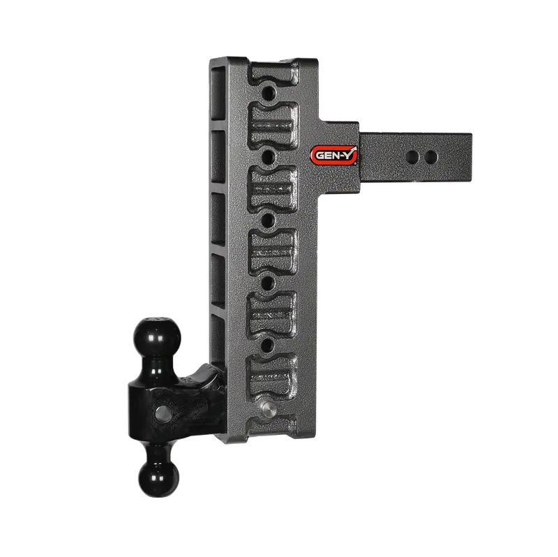 Gen-Y Mega-Duty Adjustable 2.5" Receiver Hitch With 12" Drop Offset And Dual-Ball Mount 1