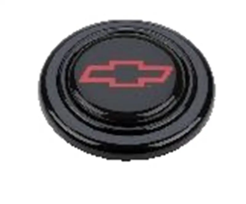 Grant Gm-Licensed Horn Button For Chevrolet Steering Wheels (Black Plastic, Red/Black Signature Design) 1