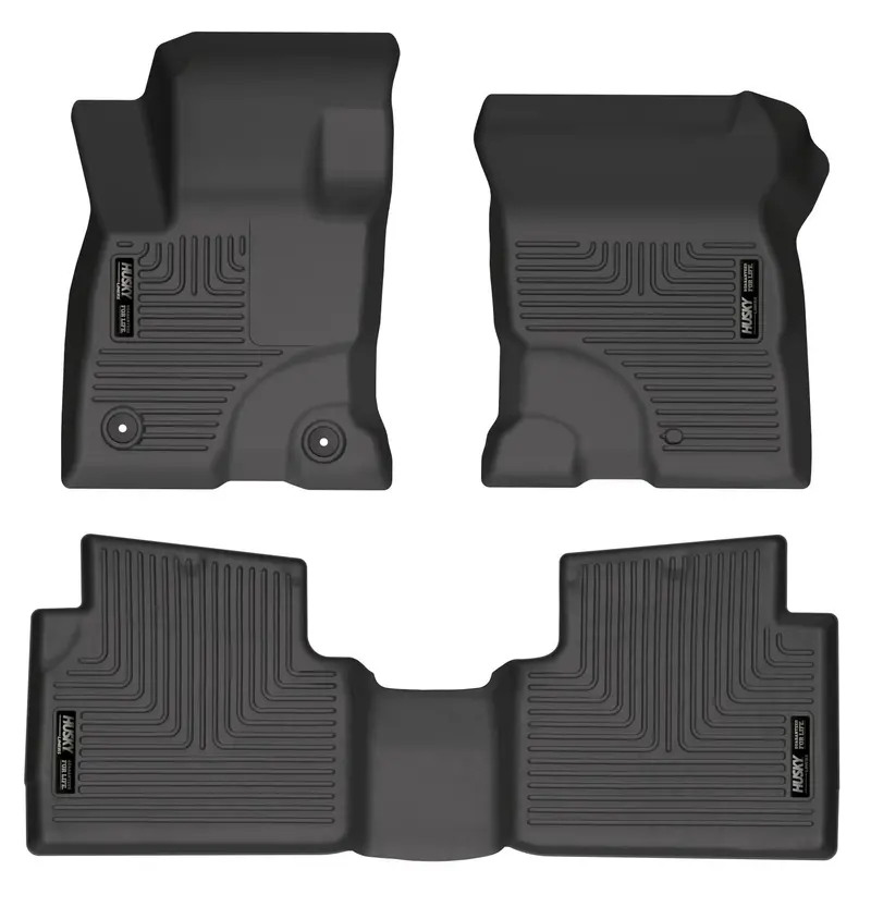 Husky Weatherbeater Floor Liners – Black, 3-Piece Set (Front & Rear) 1
