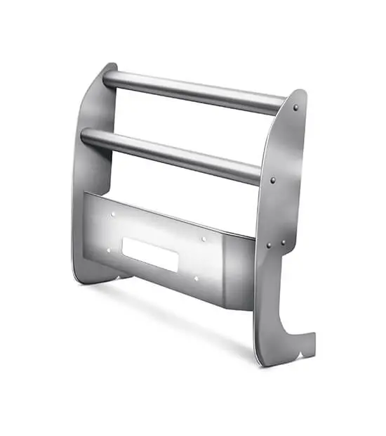 Mile Marker Chrome Grille Guard With Integrated Winch Mount – Fits 2007–2018 Ram 3500/4500/5500 Chassis Cabs 1