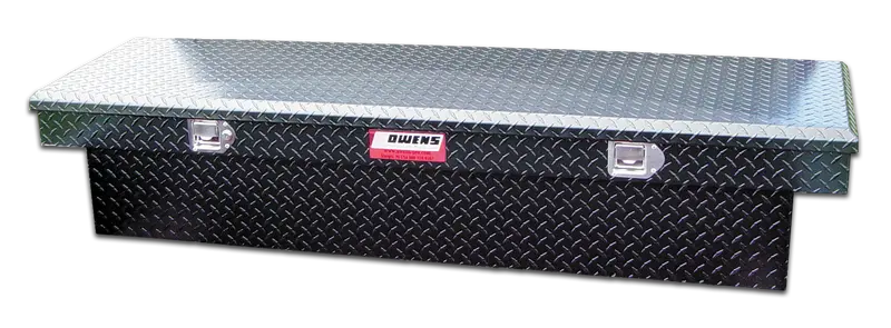 Owens 41007B Garrison Series Crossover Truck Tool Box – Mid-Size, Diamond Tread Aluminum, Black Powder Coat 1