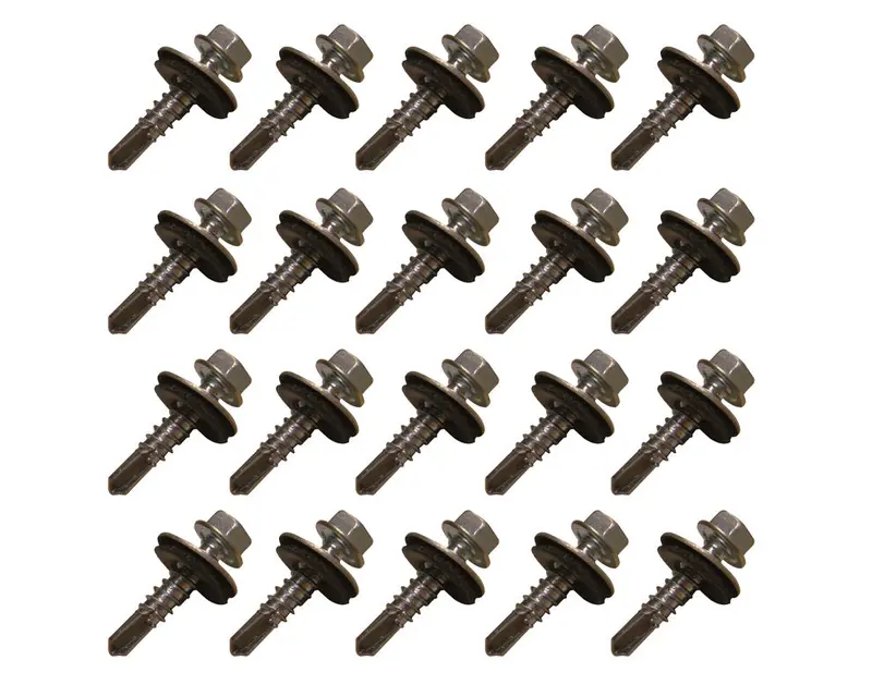 Pit-Pal Self-Tapping Hex Head Screws – 1" Length, Zinc-Plated Steel 1