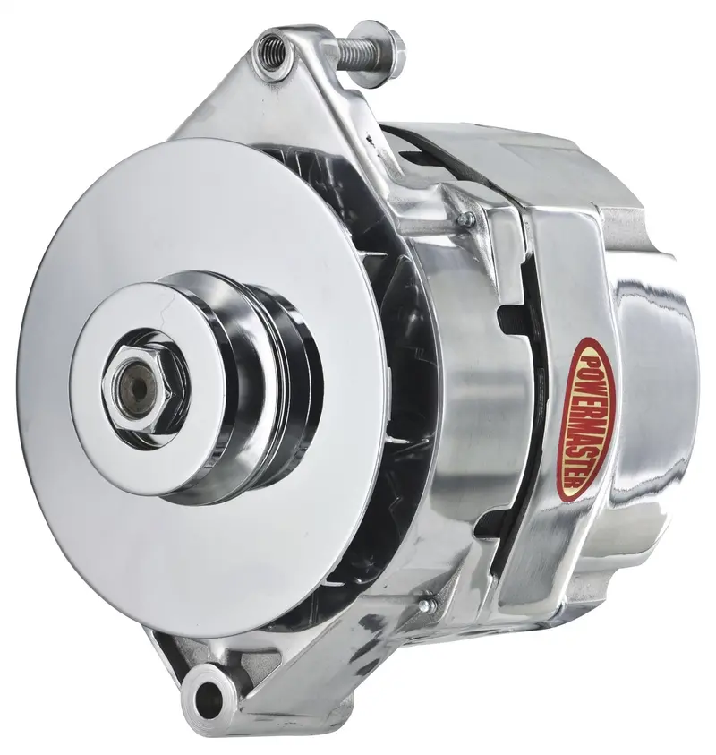 Powermaster 27290 120-Amp Alternator – 17Si Design, Polished Finish, 95 Rpm Idle Output 1