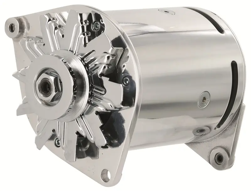 Powermaster Powergen Alternator – Polished 90-Amp Unit With Swing Mount Design 1