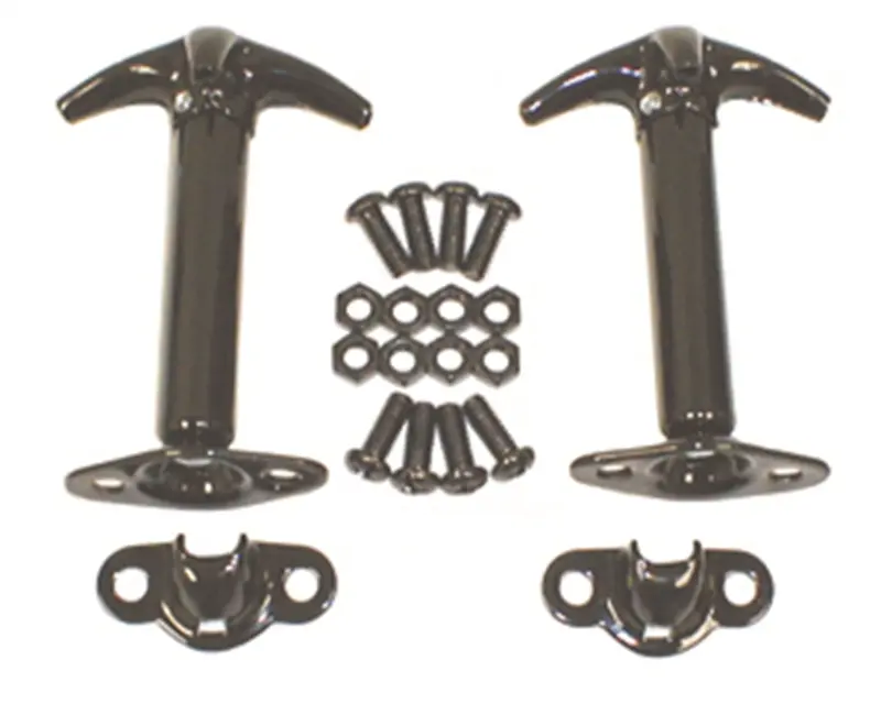 Rugged Ridge 11210.01 Hood Latch Assembly – Pair, Black Powder-Coated Finish 1