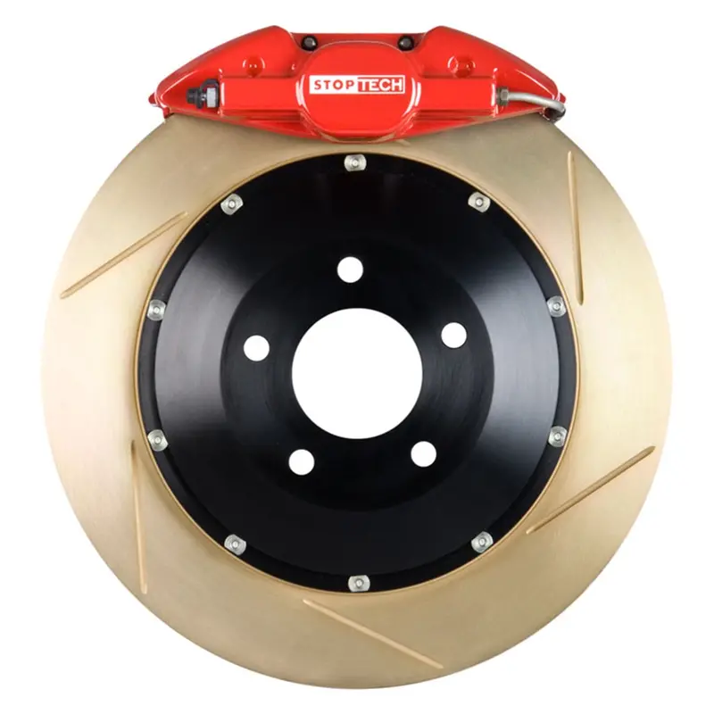 Stoptech Big Brake Kit – Rear Two-Piece Slotted Rotors With Red Calipers (83.626.002G.73) 1