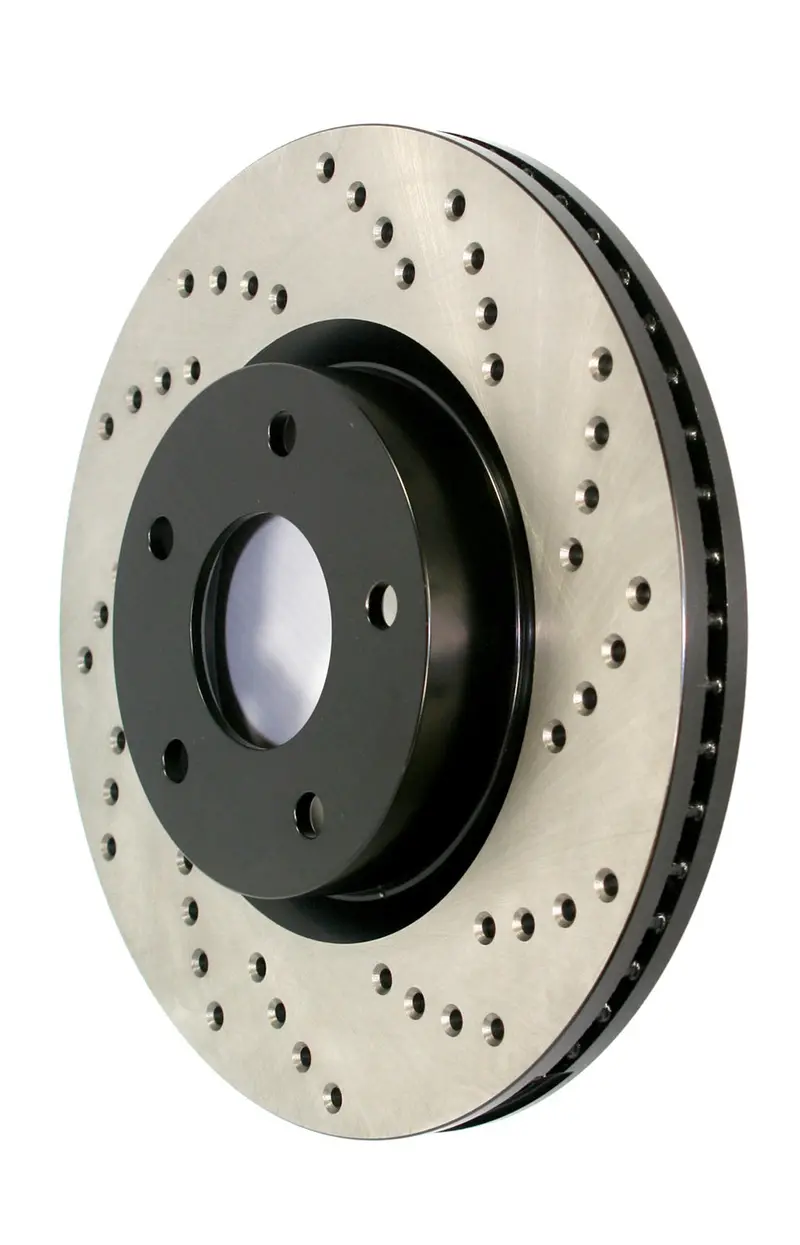 Stoptech Sport Rear Left Brake Rotor – Cross-Drilled Design For Enhanced Cooling 1