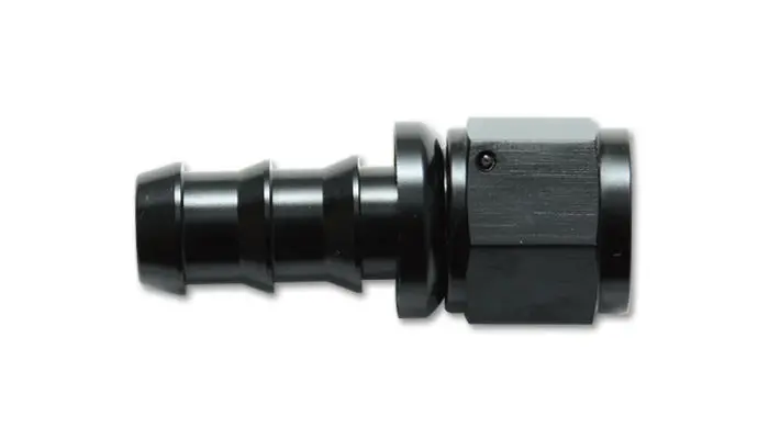 Vibrant Performance 22006 Black Anodized 6061 Aluminum -6An Straight Push-On Hose Fitting 1
